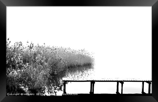           Jetty at Lake Annecy                     Framed Print by imi koetz