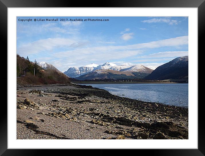 The  Mountains of Glencoe. Framed Mounted Print by Lilian Marshall