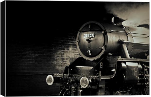 45407 Steam Train Canvas Print by Castleton Photographic