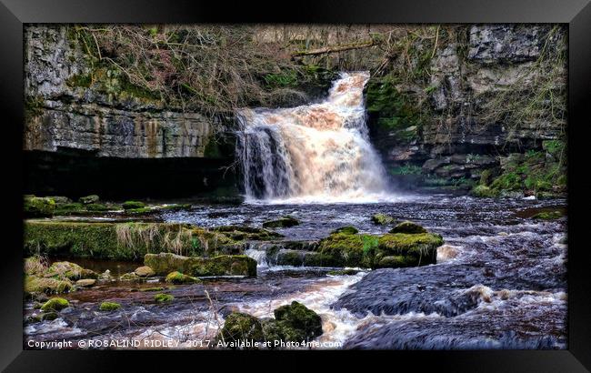 "Waterfall" Framed Print by ROS RIDLEY