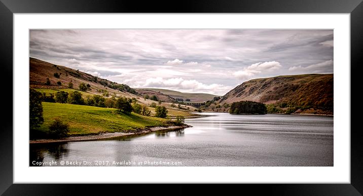 Elan Valley Reservoir 4. Framed Mounted Print by Becky Dix
