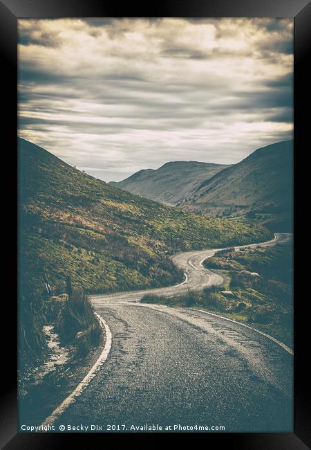 Long and Winding Road. Framed Print by Becky Dix