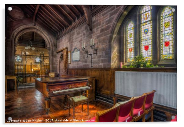 Church Piano Acrylic by Ian Mitchell