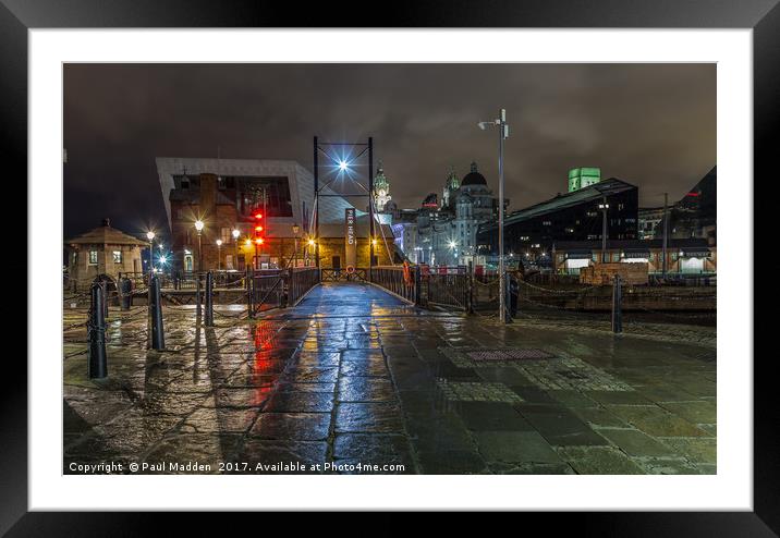 Bridge to the Pier Head of Liverpool Framed Mounted Print by Paul Madden