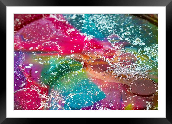 Colourful Galaxies Framed Mounted Print by Laura Benstead