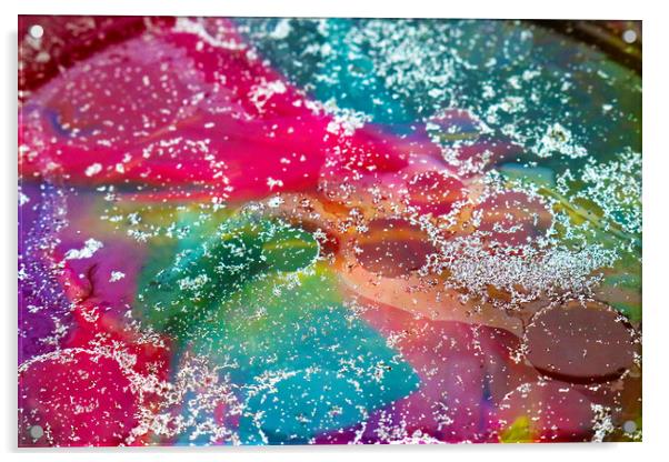 Colourful Galaxies Acrylic by Laura Benstead