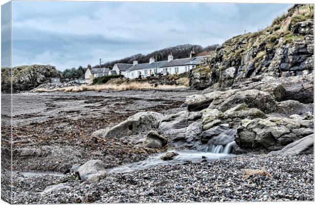 Dunure Canvas Print by Valerie Paterson