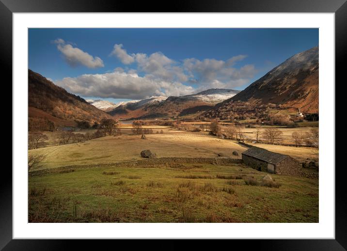 Hartsop valley Cumbria Framed Mounted Print by Eddie John