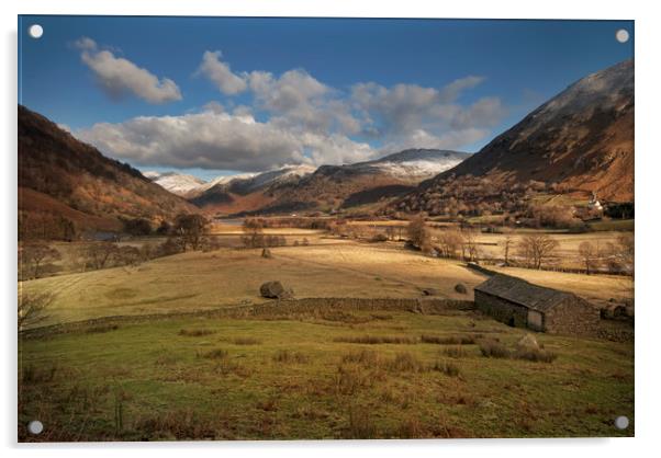 Hartsop valley Cumbria Acrylic by Eddie John