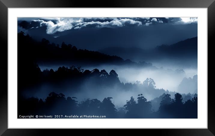 The foggy Valley Framed Mounted Print by imi koetz
