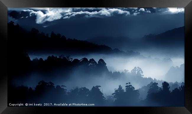 The foggy Valley Framed Print by imi koetz