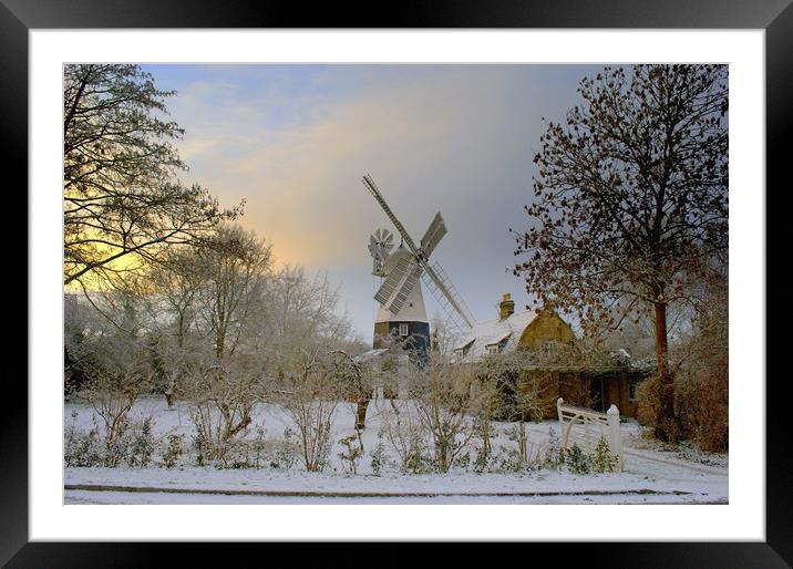 Impington Windmill Framed Mounted Print by Stephanie Veronique