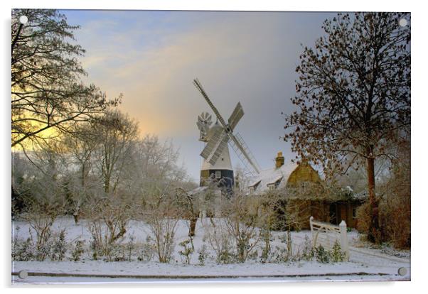 Impington Windmill Acrylic by Stephanie Veronique