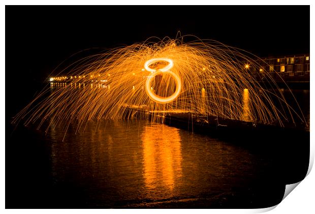 Wire Wool Spinning  Print by David Chennell