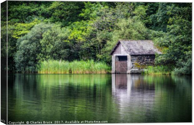 Rydal Boathaouse Canvas Print by Charles Bruce