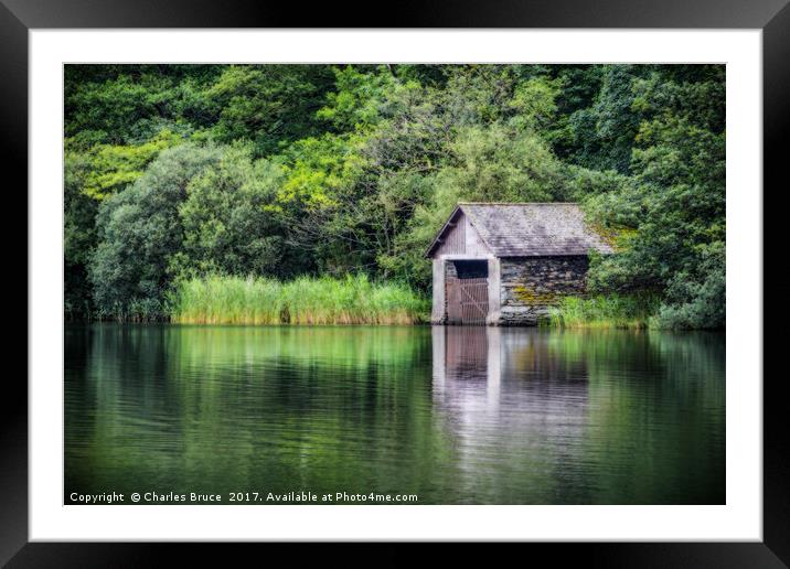 Rydal Boathaouse Framed Mounted Print by Charles Bruce