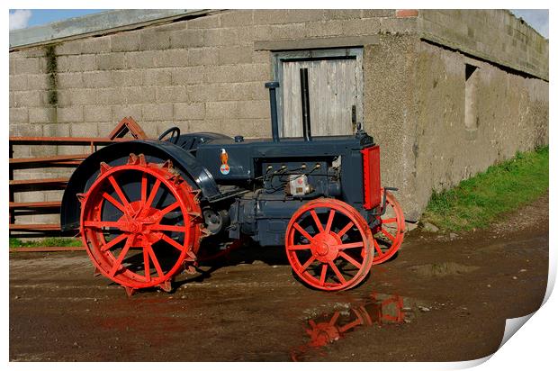Case vintage tractor Print by Alan Barnes
