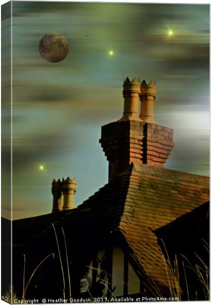 Tall Chimneys Canvas Print by Heather Goodwin
