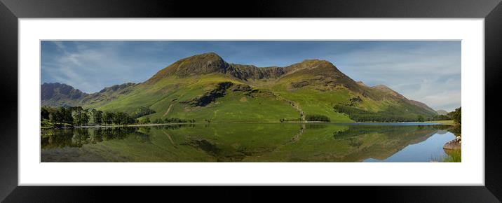 Buttermere panorama lake district Framed Mounted Print by Eddie John