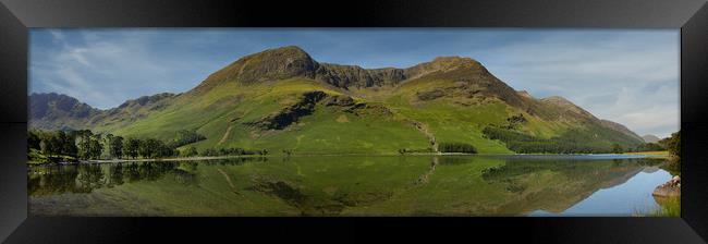 Buttermere panorama lake district Framed Print by Eddie John