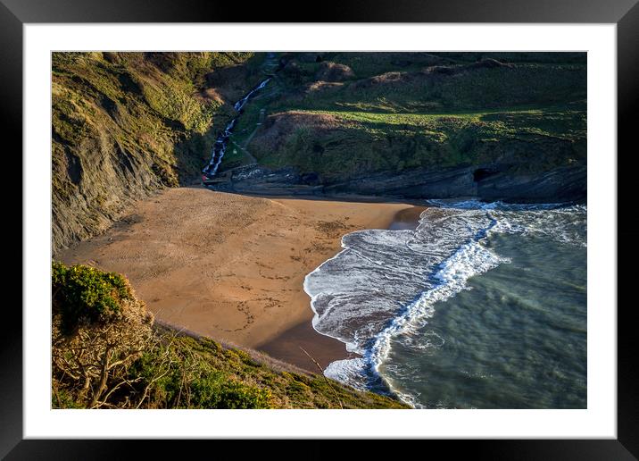 Mwnt Beach in Spring, Ceredigion, Wales, UK Framed Mounted Print by Mark Llewellyn
