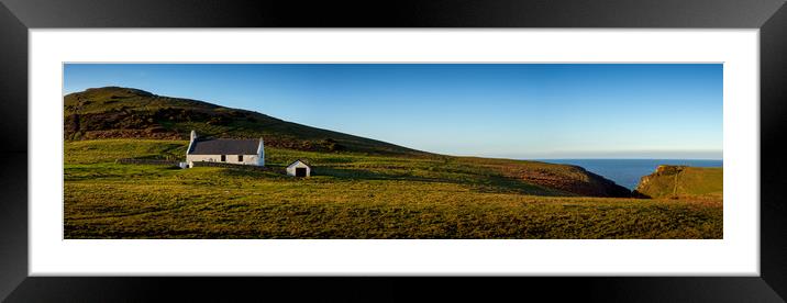 Mwnt Church Panorama, Ceredigion, Wales, UK Framed Mounted Print by Mark Llewellyn