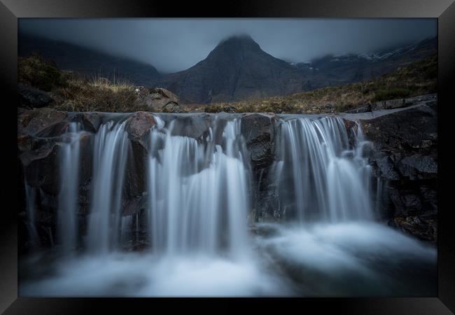 Fairy Pools Waterfall  Framed Print by James Grant