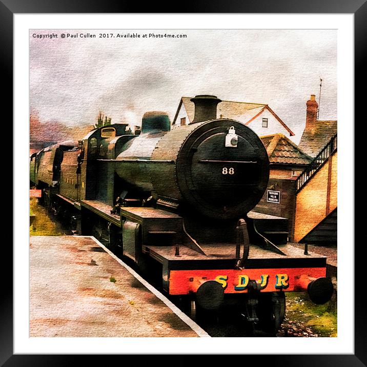 West Somerset Railways Train. Framed Mounted Print by Paul Cullen