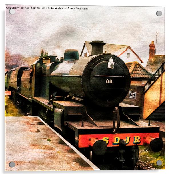 West Somerset Railways Train. Acrylic by Paul Cullen