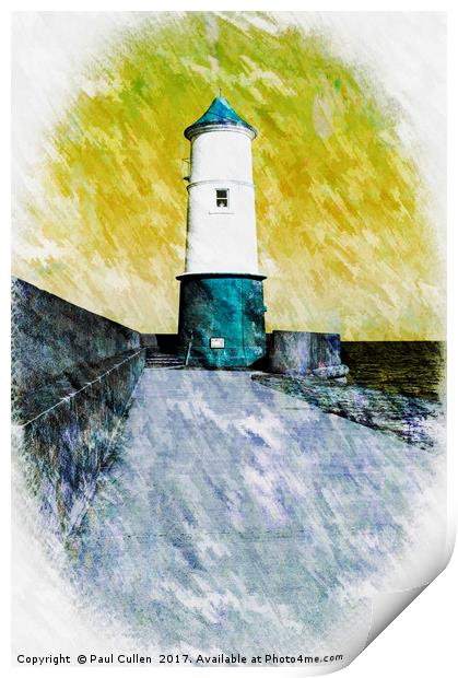Berwick Lighthouse as Graphic Art. Print by Paul Cullen