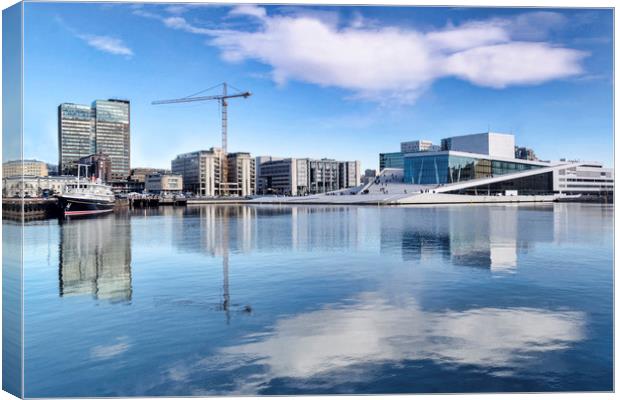 Oslo Waterfront Canvas Print by Valerie Paterson