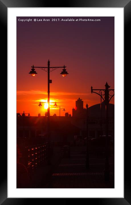 Promenade Sunset Framed Mounted Print by Lee Aron