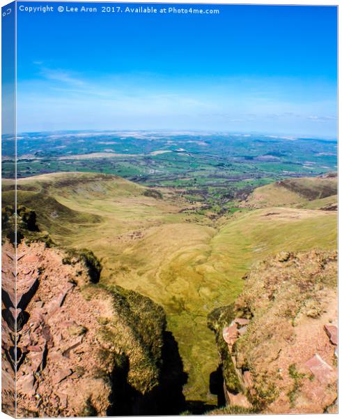 View from Pen-Y-Fan Canvas Print by Lee Aron