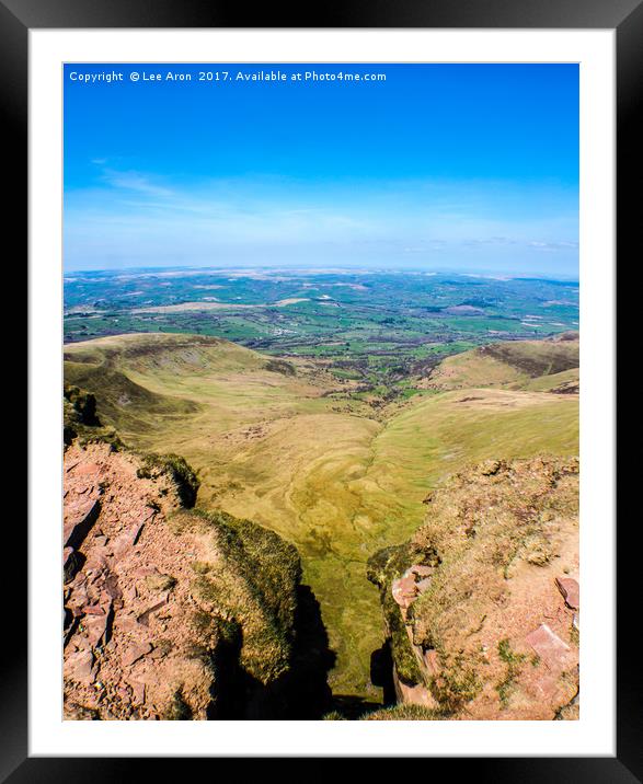 View from Pen-Y-Fan Framed Mounted Print by Lee Aron