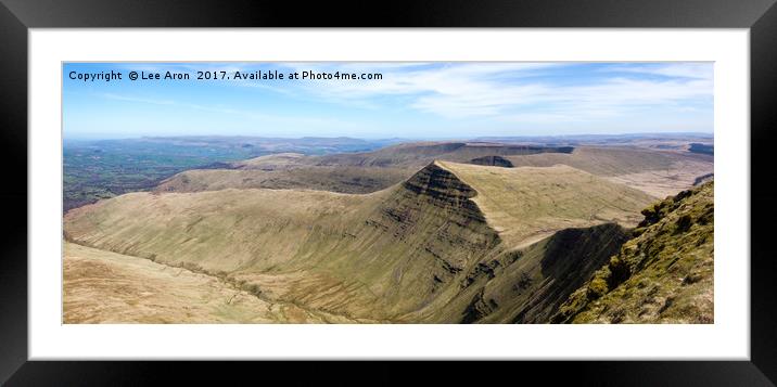 Brecon Mountain View Framed Mounted Print by Lee Aron