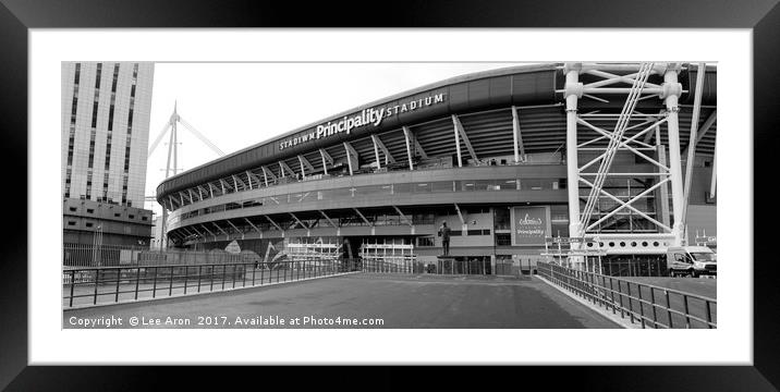 The Principality Stadium Framed Mounted Print by Lee Aron