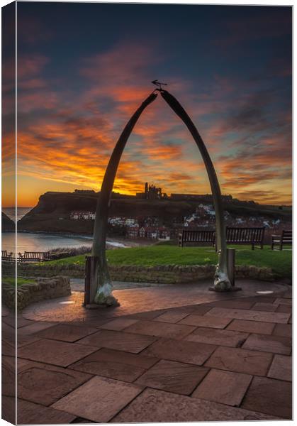 Whitby Whale Bones Canvas Print by Paul Andrews