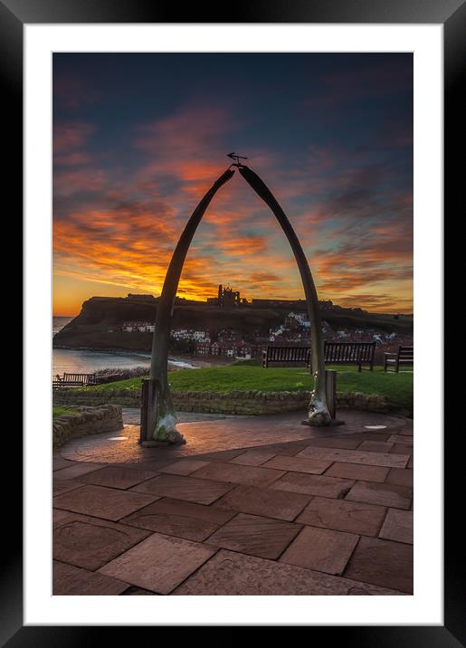 Whitby Whale Bones Framed Mounted Print by Paul Andrews