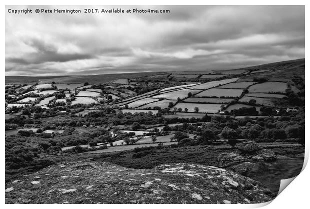 Hamel Down on Dartmoor Print by Pete Hemington