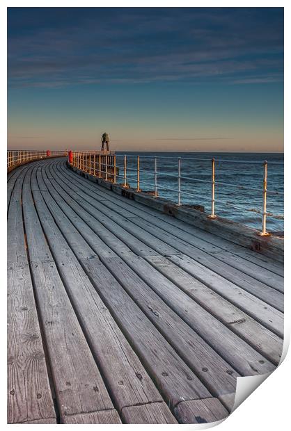 Whitby Pier Print by Paul Andrews