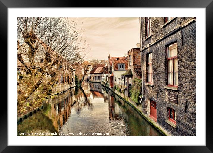 Beautiful Brugge Framed Mounted Print by David Smith