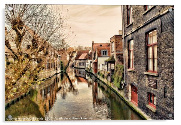 Beautiful Brugge Acrylic by David Smith