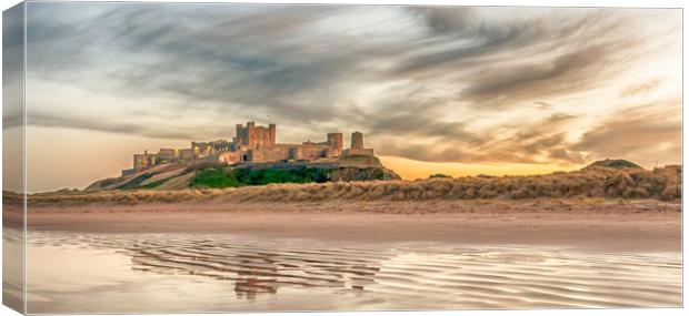 As Pretty as a Picture - Bamburgh Castle  Canvas Print by Naylor's Photography