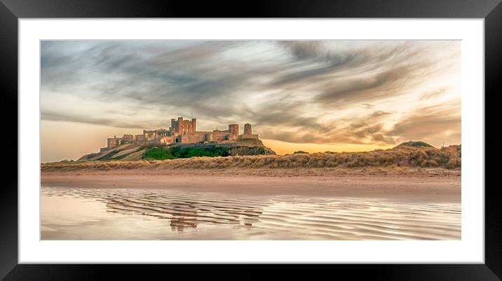 As Pretty as a Picture - Bamburgh Castle  Framed Mounted Print by Naylor's Photography