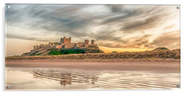 As Pretty as a Picture - Bamburgh Castle  Acrylic by Naylor's Photography