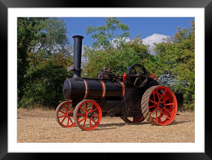 1910 Ransomes Traction Engine Framed Mounted Print by Alan Barnes