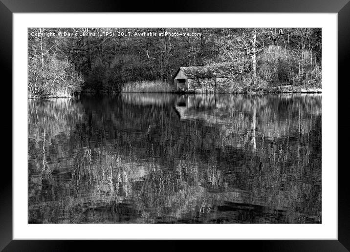 Boathouse Rydal Water Framed Mounted Print by David Lewins (LRPS)