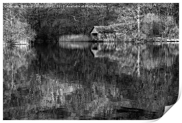 Boathouse Rydal Water Print by David Lewins (LRPS)