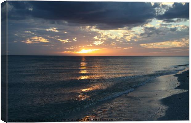 Days End Over Sanibel Island Canvas Print by Christiane Schulze