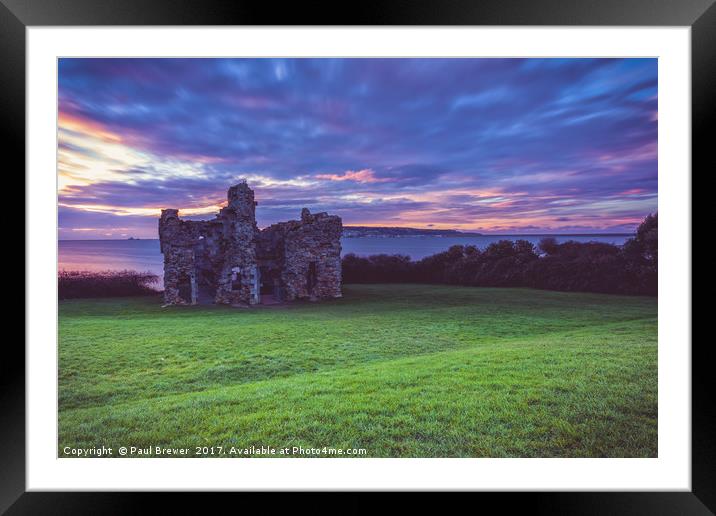 Sandsfoot Castle Weymouth Framed Mounted Print by Paul Brewer